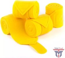 HORSE FLEECE BANDAGES / POLO WRAPS / STABLE WRAPS EQUESTRIAN LEG WRAPS SET OF 4