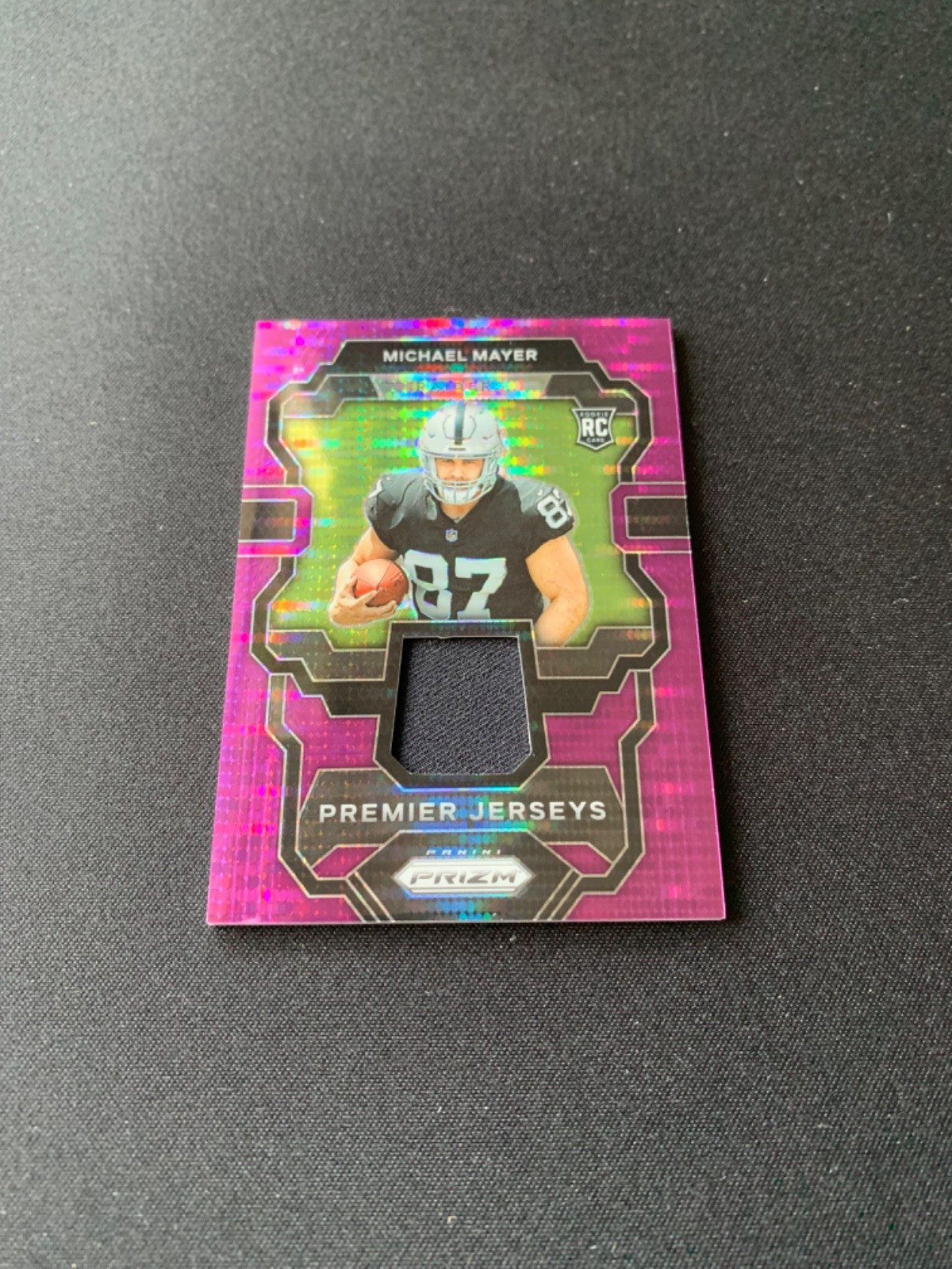 Michael Mayer 2023 Panini Purple Pulsar Prizm Rookie Gear Patch RAIDERS #RG-MM