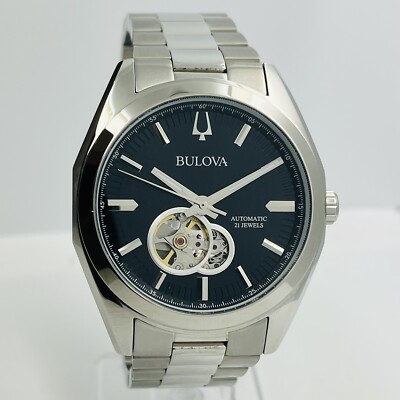 ​【希少・未開栓】1992年 シャブリ レオン・ショーヴェ（箱付き）ヴィンテージ Bulova Surveyor Men's Automatic Open Heart Dial Silver Steel 42mm