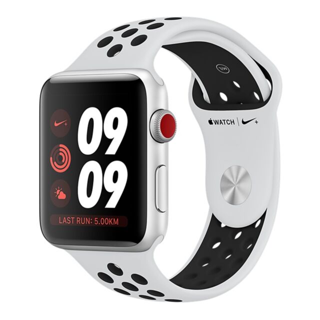 NUOVO CON SCATOLA 38MM Apple Watch NIKE + cinturino in silicone serie 3  16GB sbl