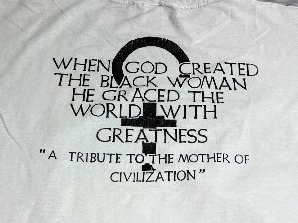 Camiseta Orgullo Negra Años 90 De Colección 100% Negra Mujer Historia Egipto Africano Talla L EE. UU. Foto 4 de 4