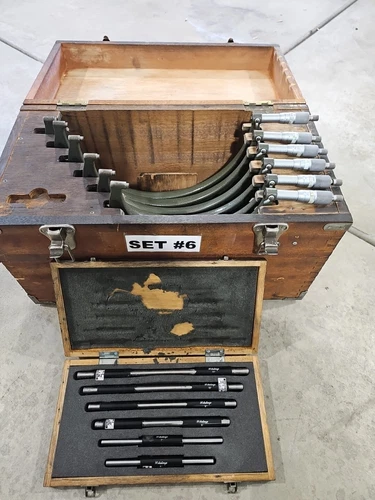 Mitutoyo Mechanical Outside Micrometer Set 6 Piece 6 to 12" w/ Standards 103-909