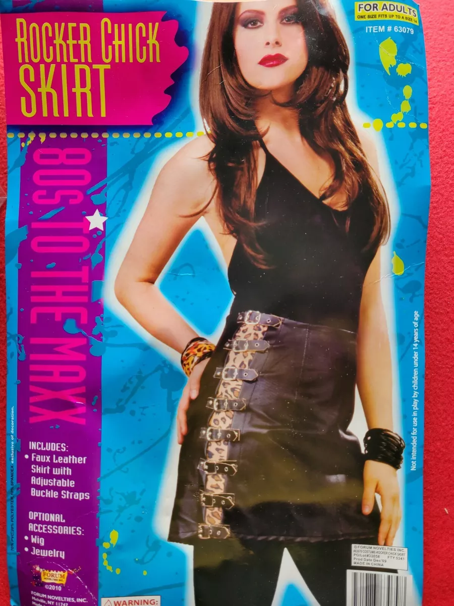 Adult Halloween Costume 80s Rocker Chick Skirt | eBay