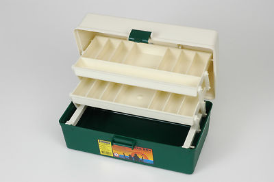fischer tackle box Fischer Plastics Fishing Tackle Box with 2 Cantilever Trays 1H-171