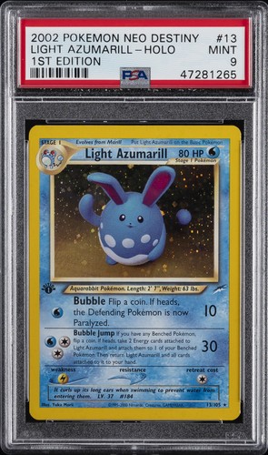 Light Azumarill (1st Edition) graded PSA 9 for sale on eBay