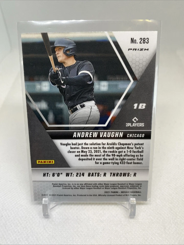 2021 Mosaic Baseball Andrew Vaughn Rookie Card #283 Silver Prizm Parallel - Image 2 of 2