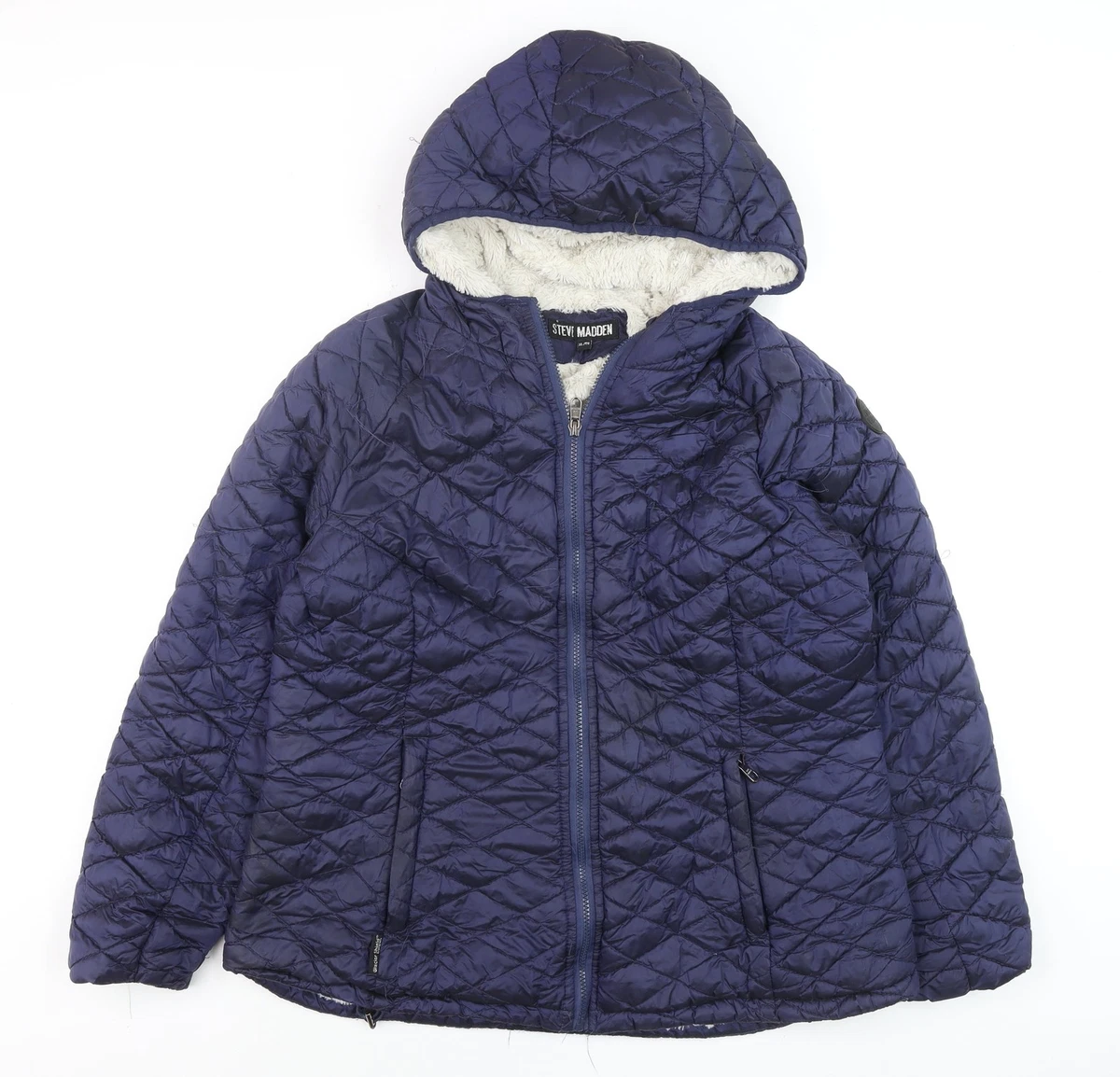 Anorak Matelassé Steve Madden Taille 1X - Bordeaux - Sherpa - Neuf Avec étiquettes