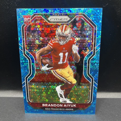2020 Panini Prizm #301 Brandon Aiyuk Prizm No Huddle Blue #/79 Rookie card