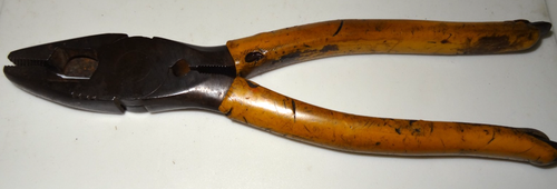 IDEAL Electricians Plier w/ Crimping 420 Yellow Insulated Handles - Afbeelding 1 van 3