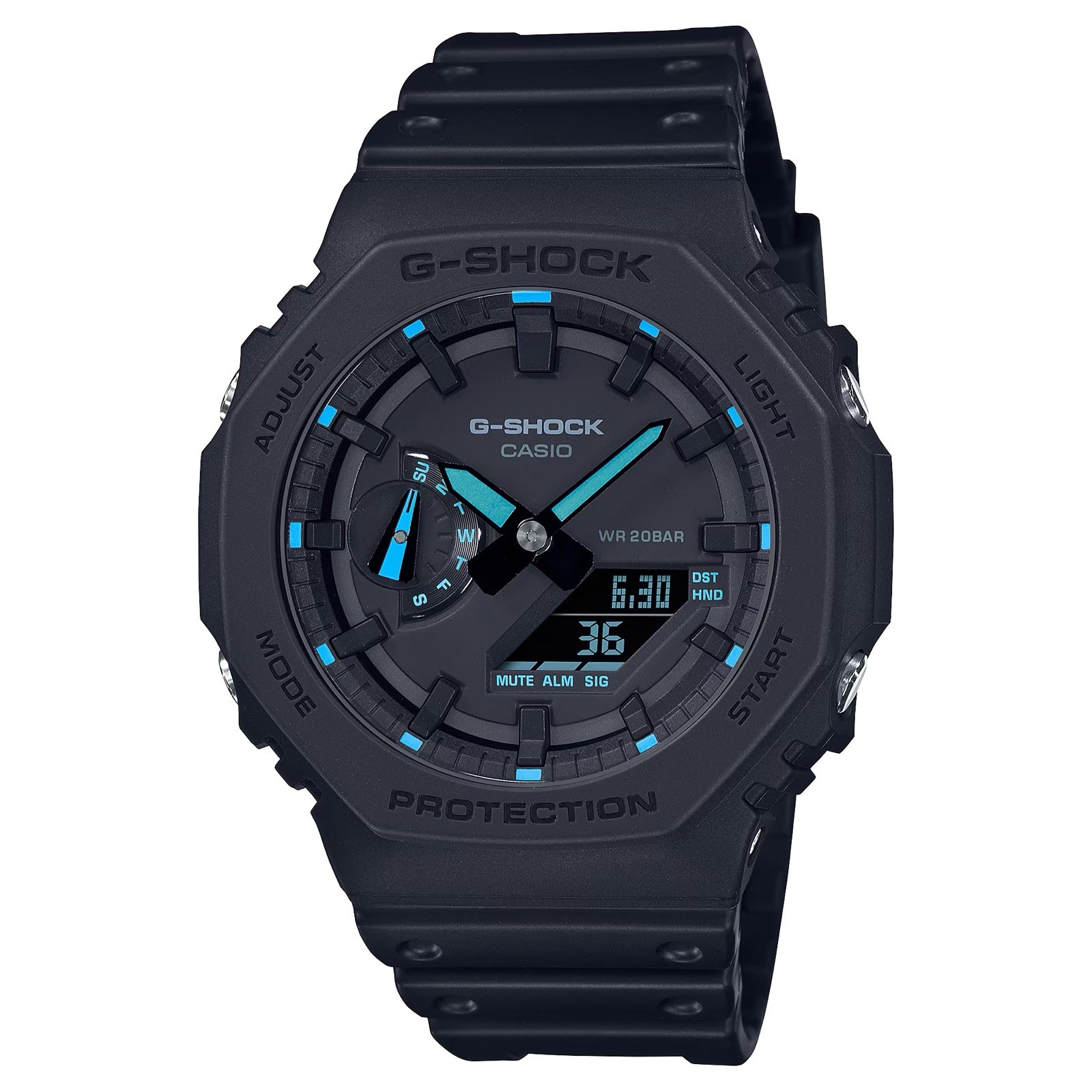 CASIO G-SHOCK Men's Wrist Watch GA2100-1A2DR Black Blue Men’s Watch No Manual