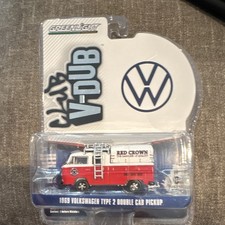 VW Licensed, Greenlight Collectibles 1:64, V-Dub, 1969,Type 2 Double Cab Pickup