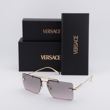 Versace VE2245 100258 Gold/Pink Gradient Grey Flash Silver 60-13-145 Sunglass...