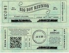 BigBoy Reunion Steamtown Commemorative Ticket dated June 15, 2026 Mint Condition — photo 1