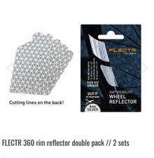 FLECTR 360 OMNI Wheel Rim Reflector Double Pack 4 Pieces Silver 360 Unisize NEW