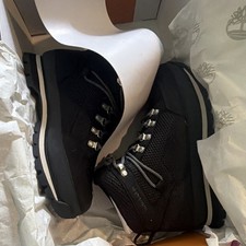 Timberland Euro Hiker Mid Black Nubuck Lace U...
