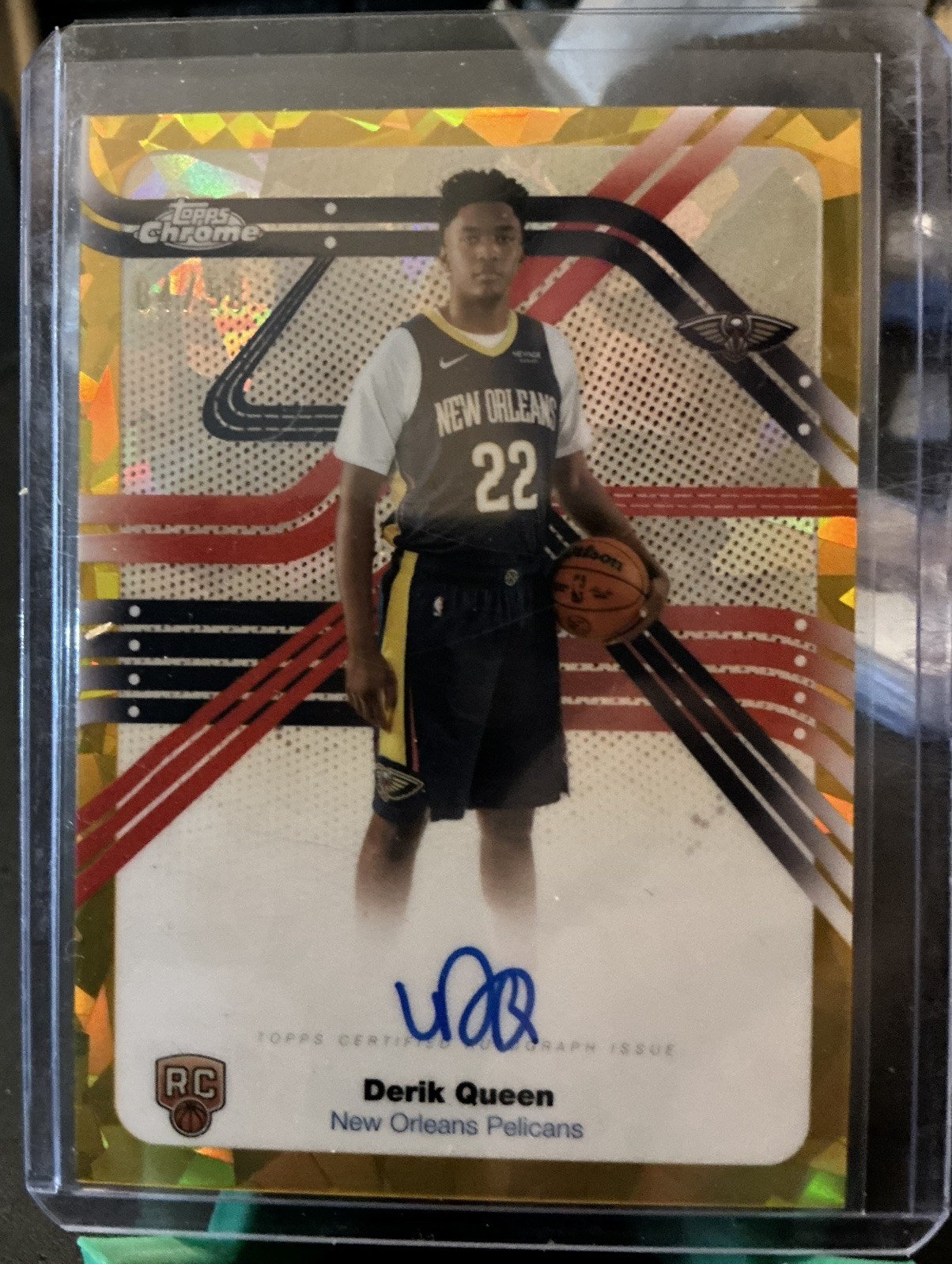 2025-26 Topps Chrome Derik Queen Next Stop Signatures RC Gold Refractor Auto /50