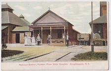 NEW YORK POUGHKEEPSIE HUDSON RIVER STATE HOSPITAL FOR THE INSANE DEPOT ca 1907