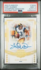 2022  FLAWLESS CHAMPIONS SIGNATURES #1XKW KURT WARNER 12/15