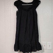 black old navy Women's Juniors dress xs Spiral Ruffle Flounce Hem Summer