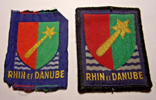 2 insignes tissu 1 er armée Rhin et Danube