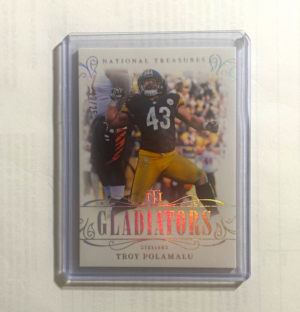 Panini 2023 National Treasures Troy Polamalu Gladiators /25 GLA-TP Steelers