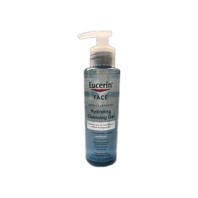 Eucerin Hydrating Cleansing Gel, Daily Face Wash and Makeup Remover, 6.8 Fl Oz.,