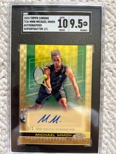 Marketplace image: 2024 Topps Chrome Michael Mmoh superfractor Refractor 1/1 Tennis auto autograph