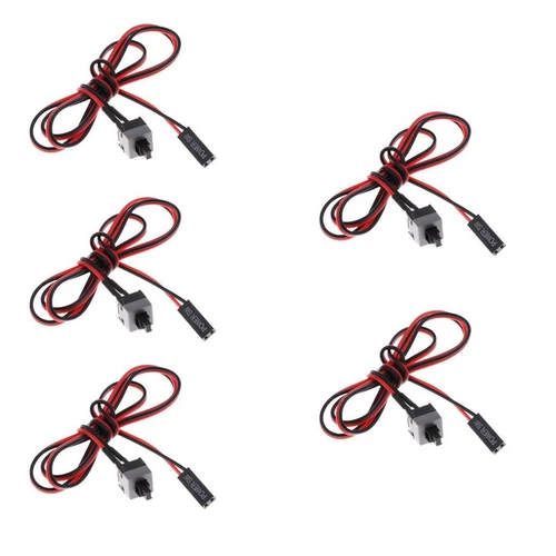 5x PC Computer Flexible Taste Kabel AXT Chassis Schalter Linie