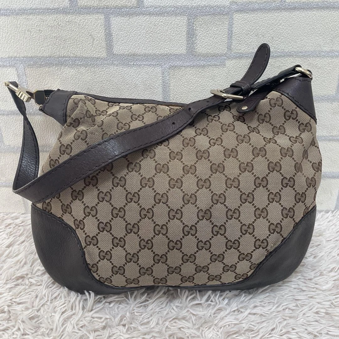 Sac bandoulière Gucci toile Gg G métal garnitures cuir