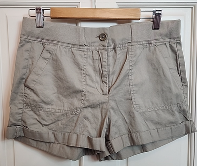 Ann Taylor Loft Cuffed Khaki Shorts Womens Size 6 Waist 32 Pockets
