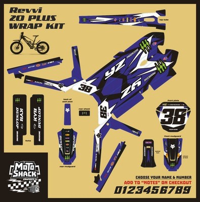 Revvi 20 PLUS + WRAP KIT V2 - 20'' Grafik Deegan Star Yamaha Blue White Fox