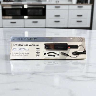 Zero to Sixty Car Vacuum Cleaner 12V 60W Portable Auto Interior Cleaner