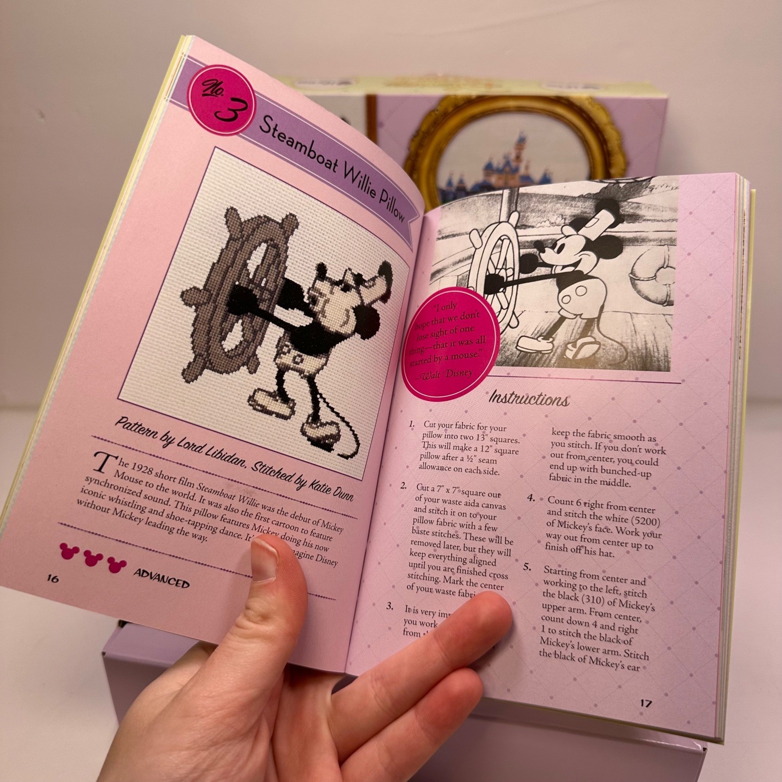 Disney Classic Cross Stitch Kit 12 Patterns Featuring Classic Disney Characters