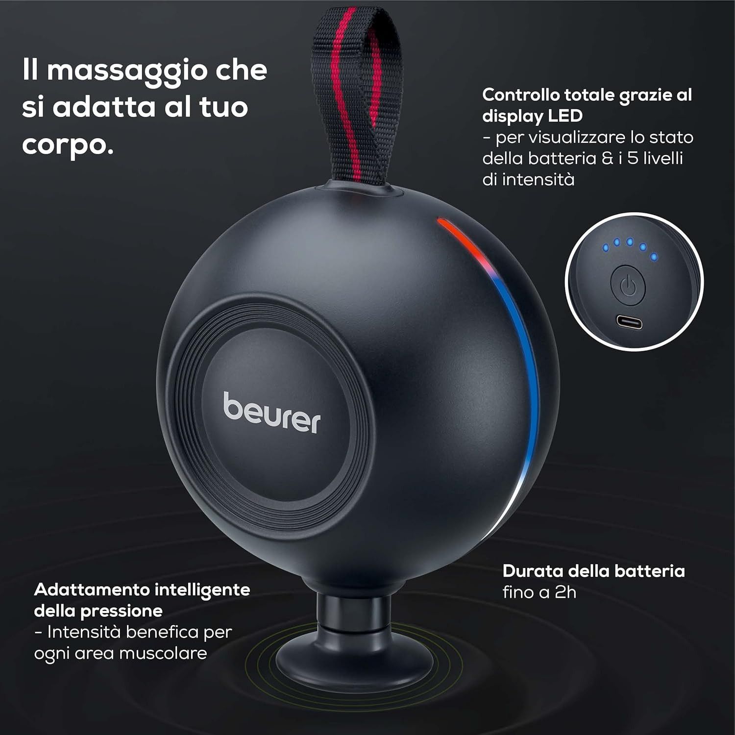 MG 101 Sensorboost Beurer: Massaggio a Percussione Ergonomico - 3