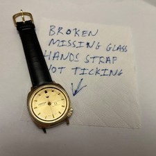 Broken damaged old vintage gents Longstar mechanic watch no glass or hands 
