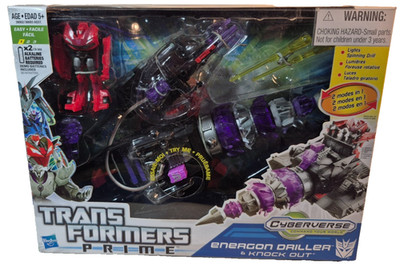 Transformers Prime Cyberverse Energon Driller w/ Knock Out MISB Sealed Lights Dr
