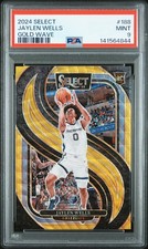 2024 PANINI SELECT GOLD WAVE #188 JAYLEN WELLS 8/10 PSA 9