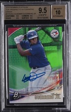 2016 BOWMAN PLATINUM TOP PROSPECTS GREEN VLADIMIR GUERRERO JR. BGS 9.5 AUTO 10