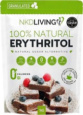 NKD Living 100% Natural Erythritol 1 Kg (2.2 lb)- Granulated ZERO Calorie Sugar