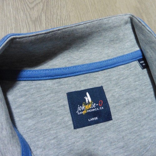 JOHNNIE-O Mens L LARGE SULLY PULLOVER BOMBAY BLUE 1/4 ZIP GOLF SWEATSHIRT - Picture 4 of 14