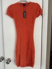 Pretty Little Thing Orange Mini Backless Dress