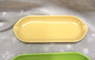 Lot/3 FIESTA WARE HLC USA Corn Cob Relish Plate Tray YELLOW, IVORY, LEMONGRASS — photo 2