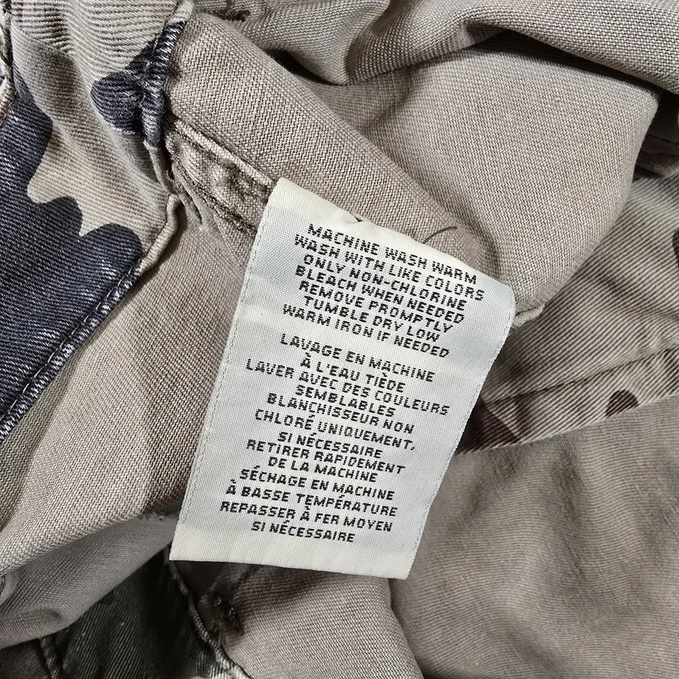 Shorts camuflado masculino jeans e suprimentos Ralph Lauren tamanho 42 frente plana desgastado desbotado - Imagem 4 de 4