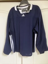 NWT Adidas AdiTeam  Three Hockey Stripe Jersey 2.0 Navy Goalie ONE SIZE HN3415