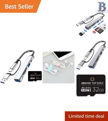 Ultimate Portable 5-in-1 USB Hub with Complimentary 32GB Micro-SD and Cable Ties