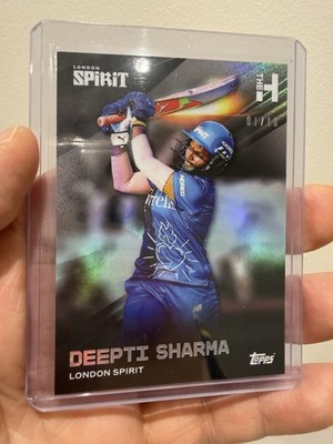 Topps Hundred Cricket 2025 Deepti Sharma 01/10 Black Card