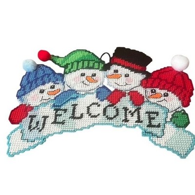 Snowman Welcome Needlepoint Holiday Decoration