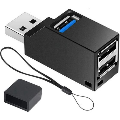 USB Hub,USB 3.0 3 Port,High Speed Car Splitter,Plug and Play for black 