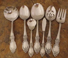 Oneida Plantation Set of 7 Serving Pieces Community Stainless Flatware Lot V