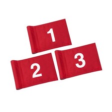 KINGTOP Numbered Mini Golf Flags, 6 x 8 in, Numbers 1 to 3, 3 Pack